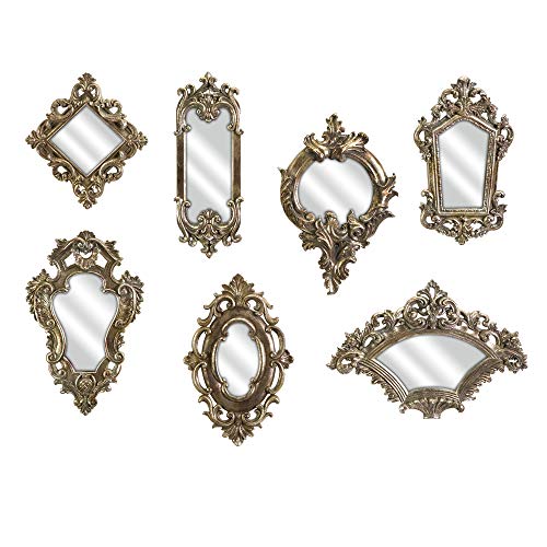 IMAX 52977-7 Loletta Victorian Inspired Mirrors-Set of 7, Silver