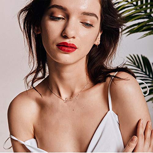 SKQIR Personalized Name Necklace Rose Gold Custom, Customized Chains Name Pendants Necklaces Personalized Name Necklace with Crown for Women Girl Gift3