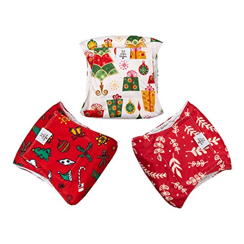 Image of CuteBone Christmas Male Dog Diaper Large Reusable for Poop and Pee DM17L