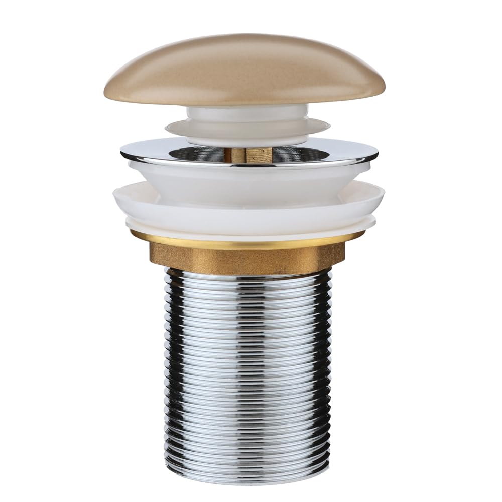 Milano Sand Elements Push Button Unslotted Bathroom Basin Sink Waste