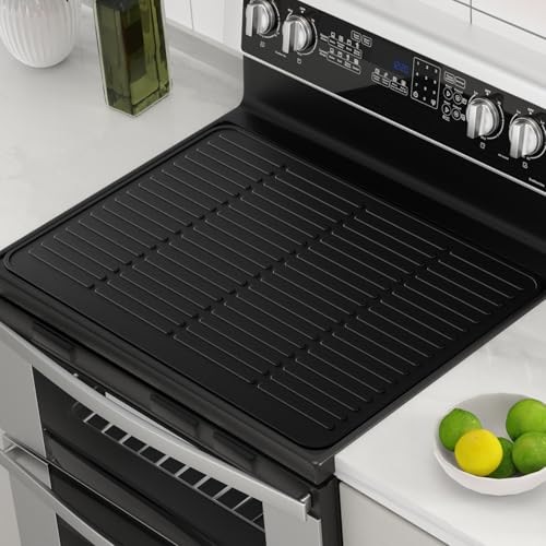 Image of Silicone Stove Top Covers for Electric Stove -28x20 inches Heavy Duty Waterproof Glass Cooktop Protector, Silicone Mats for Kitchen Counter Oven Top Cover Dish Drying Mat
