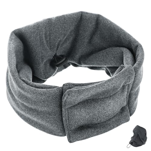 Abaodam 犬の首輪 落ち着いた 耳 犬の冬の帽子 犬を落ち着かせるヘッドバンドパーカーイヤー 大型犬用の犬用帽子 フード ペット マフ Dark Grey ポリエステル