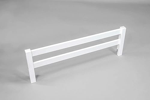 Miniatura 3 de CC KITS Barandilla de seguridad de madera para cama de protección lateral para camas de niños pequeños, niños y niños (blanco)
