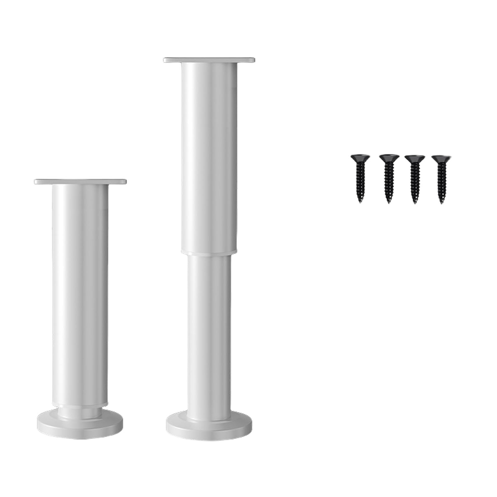of 2 Height Adjustable Furniture Legs with Shock Absorbing Pad Anti Slip Feet for Bed Chairs & Tables Adjustable Furniture Legs