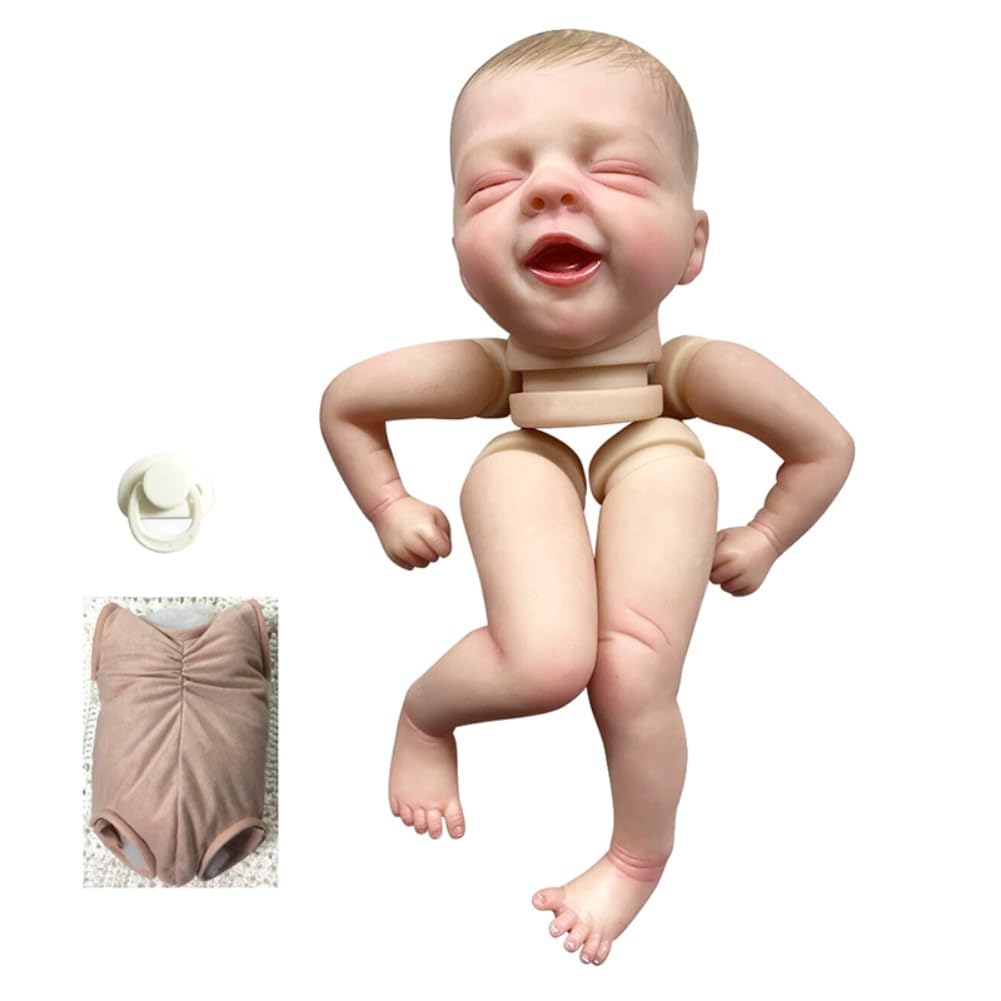 LSOAARRT Reborn Kit 11inch Already Painted Doll Kit with Painted Hair Cloth Body Hand-details Painting with Visible Venis