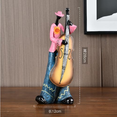 Figura de músico estatua decorativa moderna de resina 11 pulgadas miniatura 2