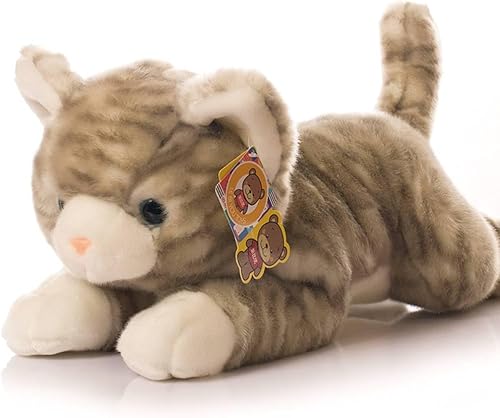 Miniatura 1 de Juguetes de peluche de gato lindo de 12 pulgadas, juguetes de peluche de gatito, muñeca de gatito animal (gris)