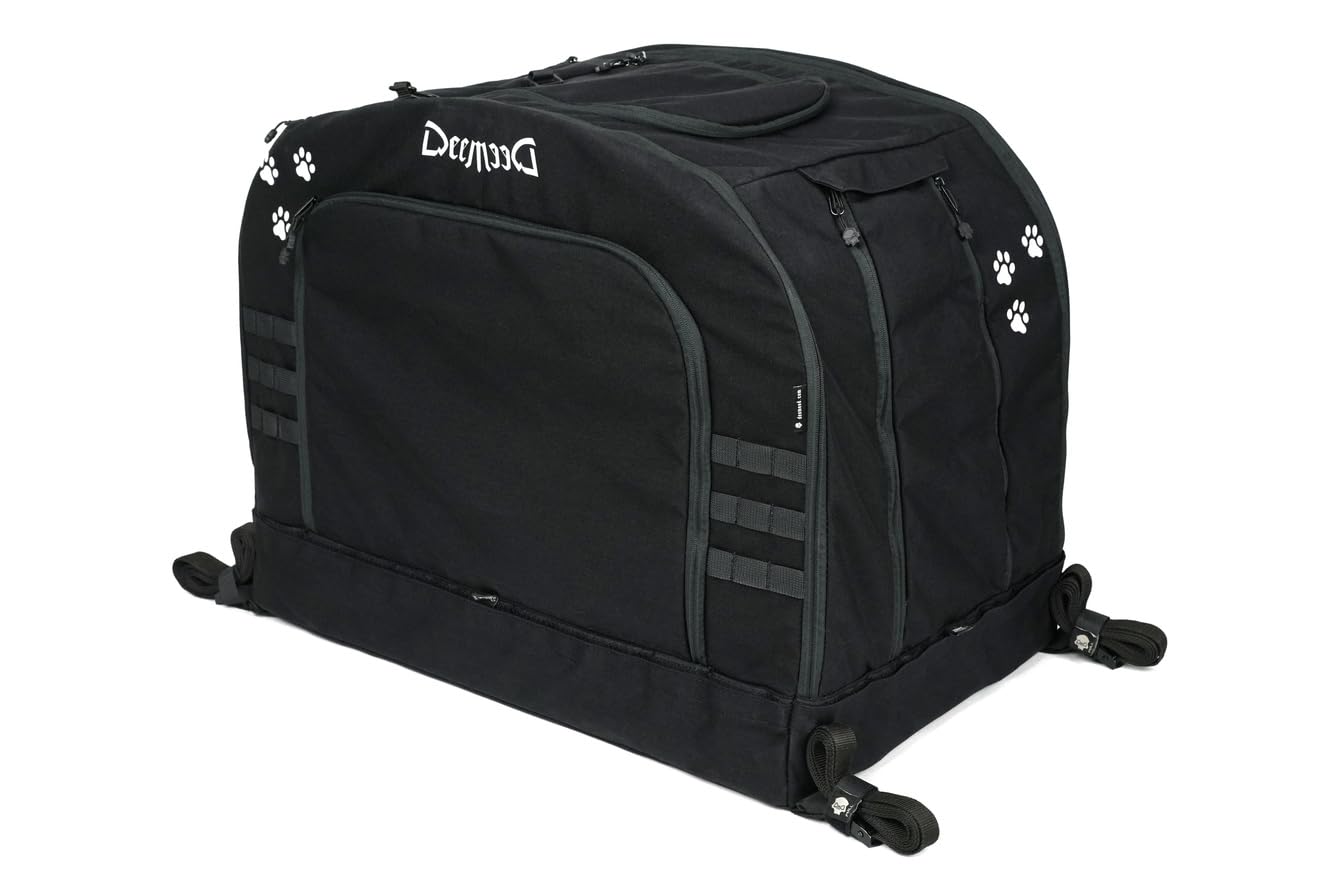 DEEMEED Pet Bag Capsule XL - Draagtas voor grote honden tot 36 kg, Ideaal voor motor en auto, met Cordura-stof en geavanceerde ventilatie