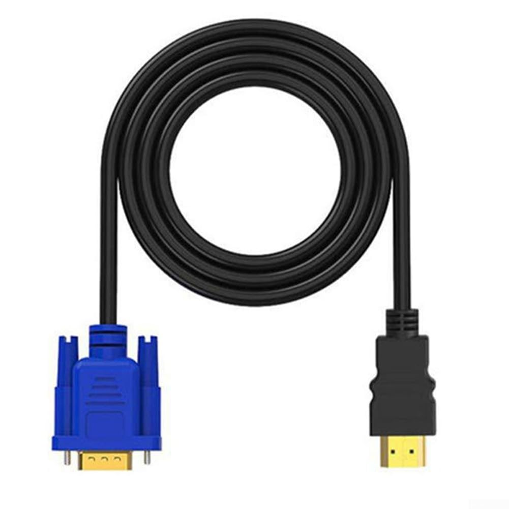 VGA Cable HD15 DSUB Video Adapter Cord for PC Monitor Game For HDTV Compatible with Laptops Desktops Projectors Supports 720p 1080i 1080p Resolutions