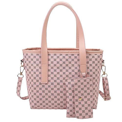 Bolsa de ombro feminina com fecho magnético Alça de ombro removível Bolsa de mão linda e funcional (Pink)