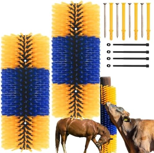 Livestock Scratching Brush 2 Pack, Itch Relief Goat Scratching Post