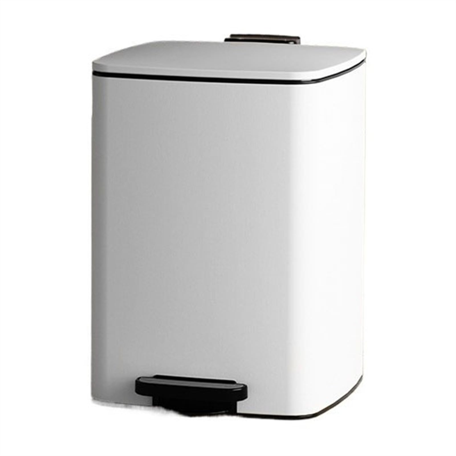 Cestino Pattumiera A Mani Libere con Gradino E Secchio Interno bidoni della Spazzatura da Cucina(Matte White,10L)