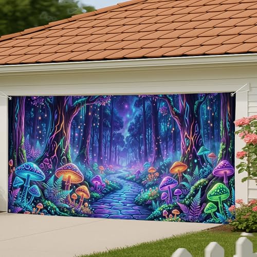 Housse de porte de garage Mystical Forest pour masquer une façade - 4
