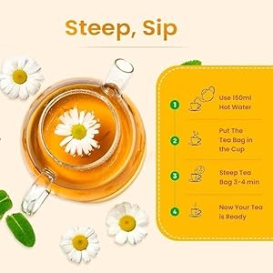 Goodwyn Chamomile Tea Loose Leaf  25 Cups (50g / 1.76 oz) | Caffeine-Free Dried Chamomile Flowers & Real Petals in Premium Reusable Tin | Sugar-Free Organic Herbal Tea | Indian Origin | Perfect for Gifting | Aromatic & Natural Tea