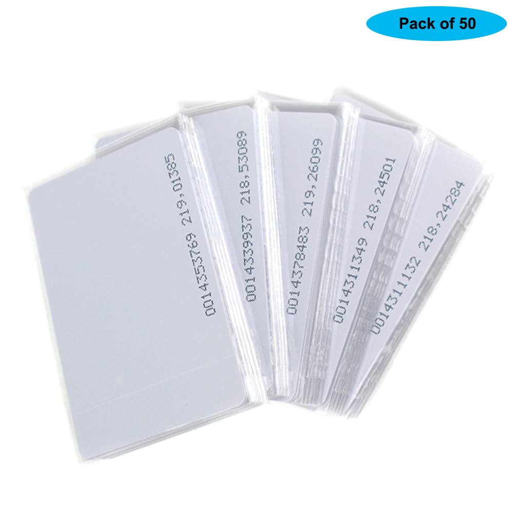 KDL Schede RFID Smart bianche Prossimità 125KHz TK4100 EM4100 EM4200 PVC Scheda controllo accessi Sola lettura Pack 50