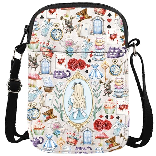 WCGXKO Fairy Tale Movie Gift Fairy Tale Fans Gift Wonderland Movie Lover Inspirational Gift Zipper Crossbody Purses Bag