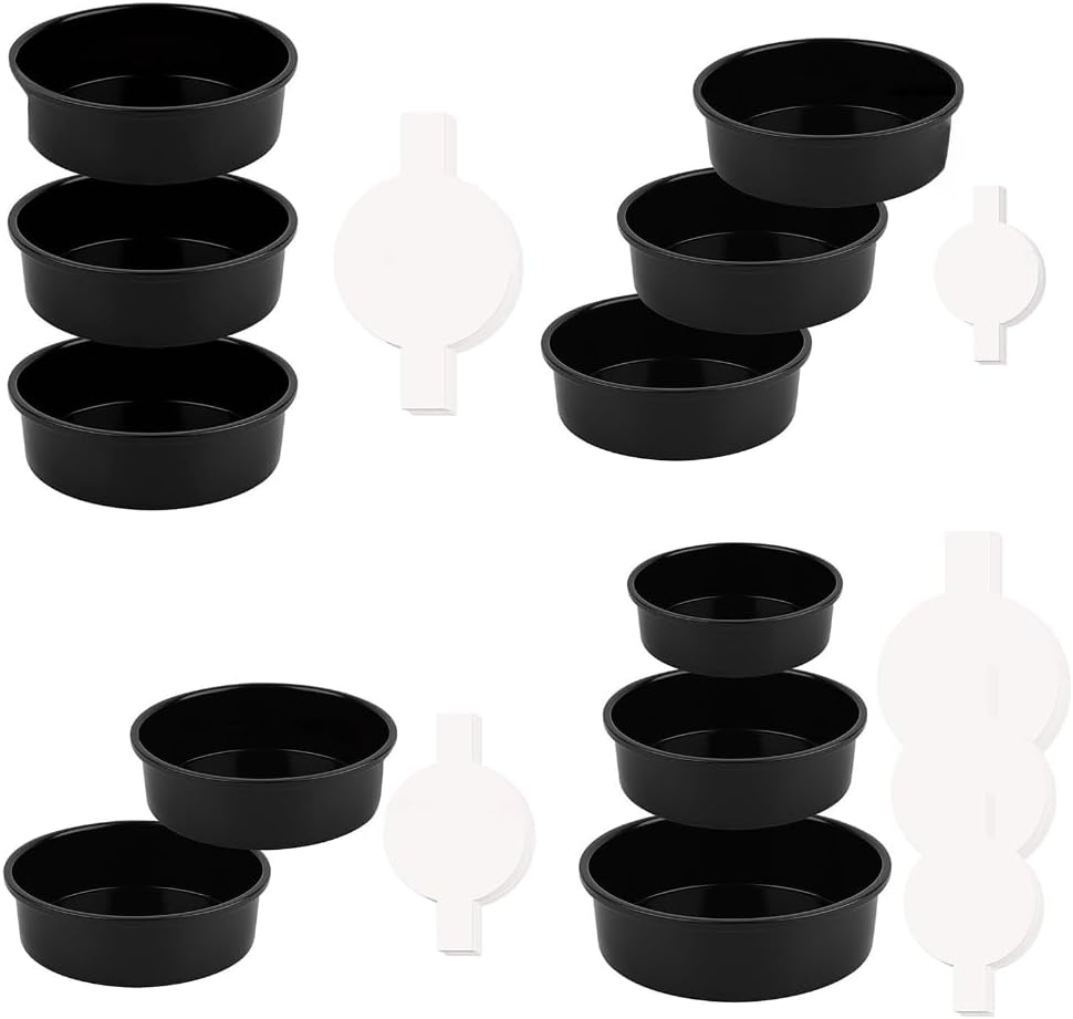 Multifuntional Cake Baking Molds Round Cake Pans Round Baking Pans Stainless Steel Texture Suitable for Kitchen Baking