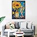 Sunflower Jigsaw Puzzle，Banksy Graffiti Style Baby Angel 1000 Pieces Jigsaw Puzzles for Adults，27 x 20 Inches Puzzles for Family，HD Quality Puzzle Gift，Family Activity Perfect for Game Night