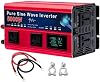 24v to 110v,5000W Pure Sine Wave Inverter, Small Home Power Inverter 12V 24V 48V 60V 72V to 110V 220V AC Converter for RV, Truck, Outdoor with 5 AC Outlets LCD Display