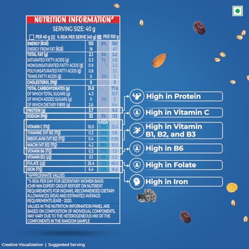 Image of Kellogg's Muesli 0% Added Sugar | 12 In 1 Power Breakfast | 10g Protein Per Serve | No Maida| No Palm Oil | India's No 1 Muesli | 500g (Pack of 3)