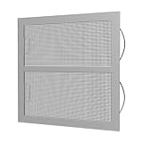 Custom Double Hung Window Screen (DH2) for Window Screen Replacement (Top Sash Moving). Equipped with Leaf Springs to Secure The Screen and Clear Pull Tabs for Easy Installation and Removal