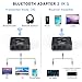 immagine 2Jelly Comb Cuffie Bluetooth wireless stereo ricaricabili con trasmettitore Bluetooth 2 in 1 e adattatore ricevitore (Digital Optical Aux RCA Pc USB) per TV / PC / telefono / iPad