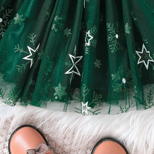 Winmany Baby Girls Velvet Christmas Princess Dress Toddler Long Sleeve Tulle Tutu Skrit Xmas Holiday Outfit 9M-5T4