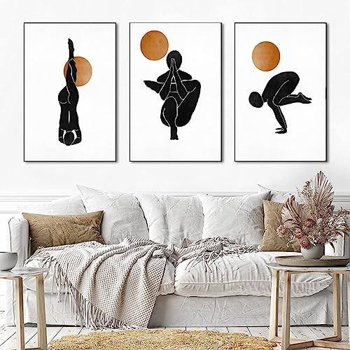 Art affiche esthetique oneline femmes yoga de decoration maison et peinture murale 70x100cm