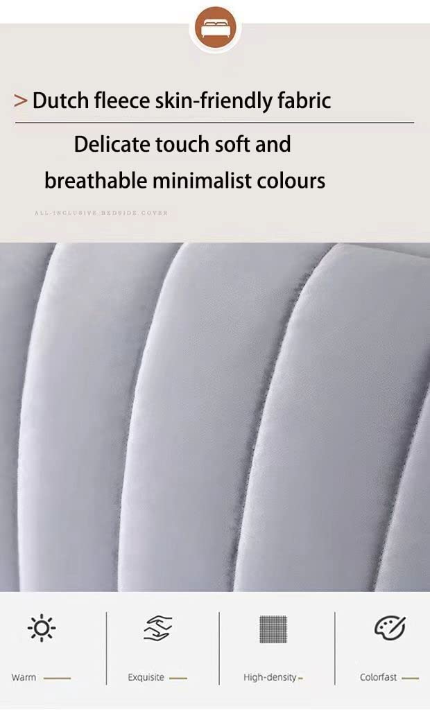 Staubdichter, dehnbarer, dicker Kopfschutz, blauer Samtbezug für Doppelbett, Kopfteil, 230 x 60 cm