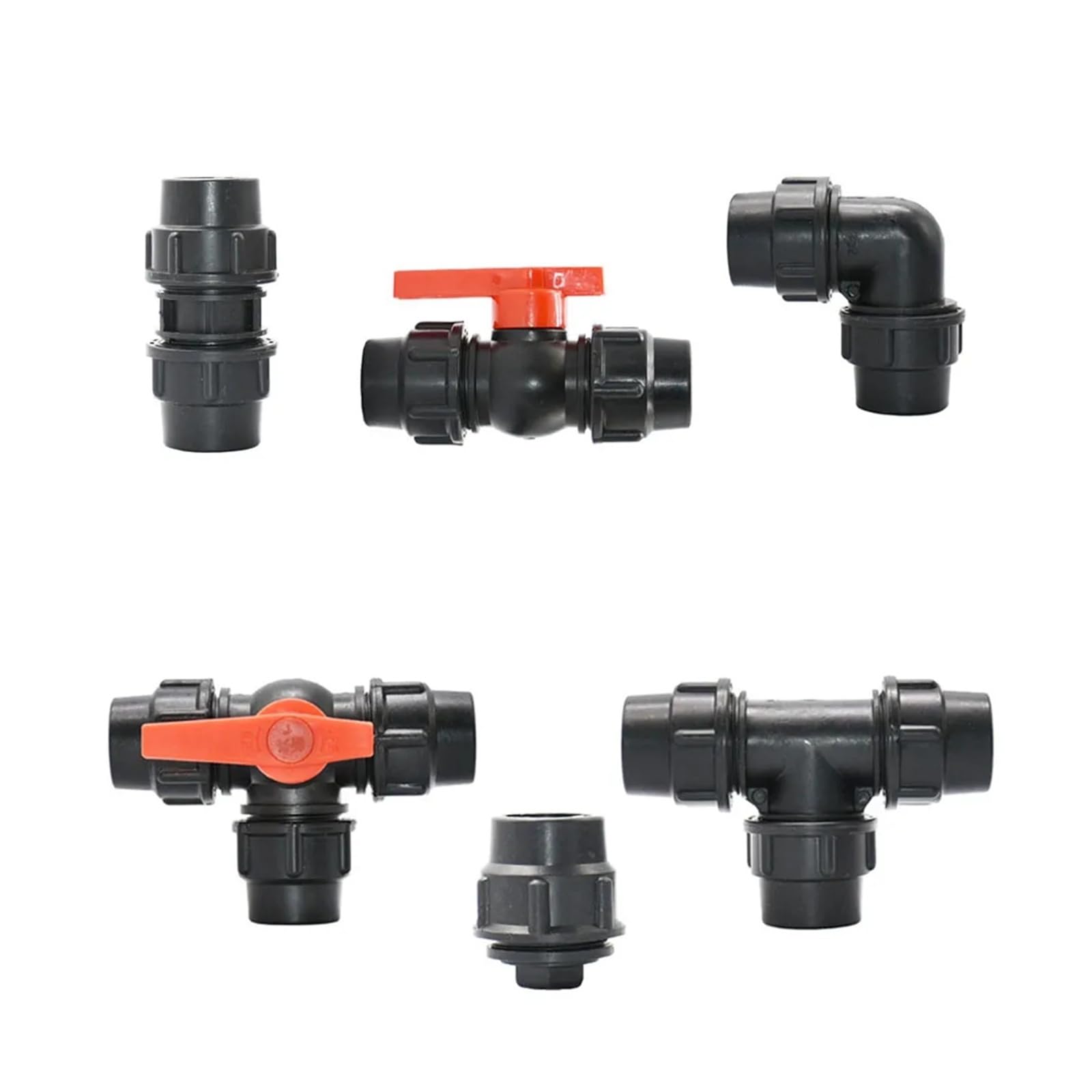 Raccordi per Tubi di irrigazione, Raccordi rapidi for Tubi in PE for Flessibili in Ottone da 20-63 mm for irrigazione Giardino
