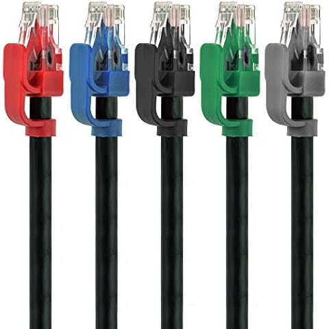 Mediabridge Cat6 Ethernet Patch Cable (5-Pack - 5 Feet) - Soft Flex Tab - RJ45 Computer Networking Cord - Multi-Color - (Part# 32-699-05X5M) Cover