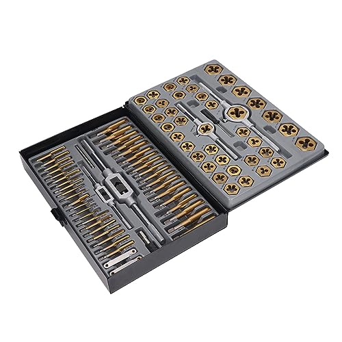 Tap Die Set, Wide Application 86PCS Essential Threading Rethreading Tool Kit for Machine Maintenance