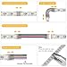 BTF-LIGHTING SMD 5 Pin 12mm 0.47in Width Transparent Connector Kit, 4xGapless Solderless 8pcs Corner Connectors,4pcs 5.9in Long 22AWG Extension Wires,Support 5050 SMD RGBW LED Strip