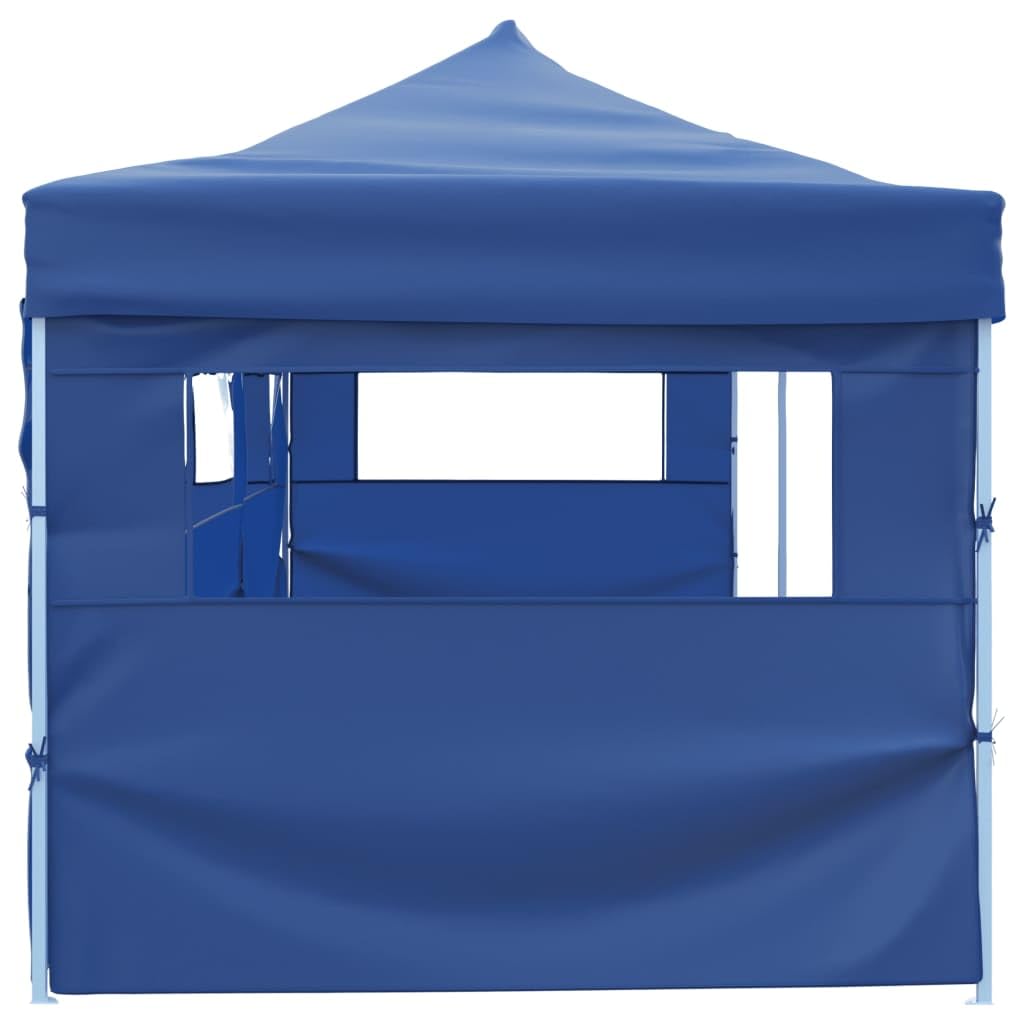 Carpa plegable para fiestas (3 x 9 m, con 5 paredes laterales), color azul | Gran carpa plegable para eventos en el jardín, festivales o camping. Estructura robusta con ventanas.