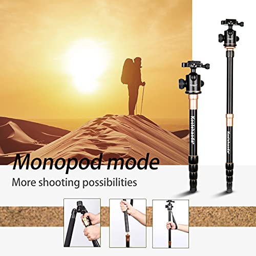 Koolehaoda K-666 Portable Camera Aluminium Tripod Monopod With Ball Head Pocket For Slr Camera #TOP7