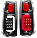 DNA MOTORING TL-C10-LED-3D-BK-CL LED 3D Tail Light Assembly Driver & Passenger Side [Compatible with 99-00 Escalade / 92-94 Blazer / 88-99 C1500-3500 ]
