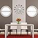 Timelike Kitchen Wall Clock, 3D Removable Modern Creative Cutlery Kitchen Spoon Fork Wall Clock Mirror Wall Decal Wall Sticker Room Home Decoration (Silver+Black)