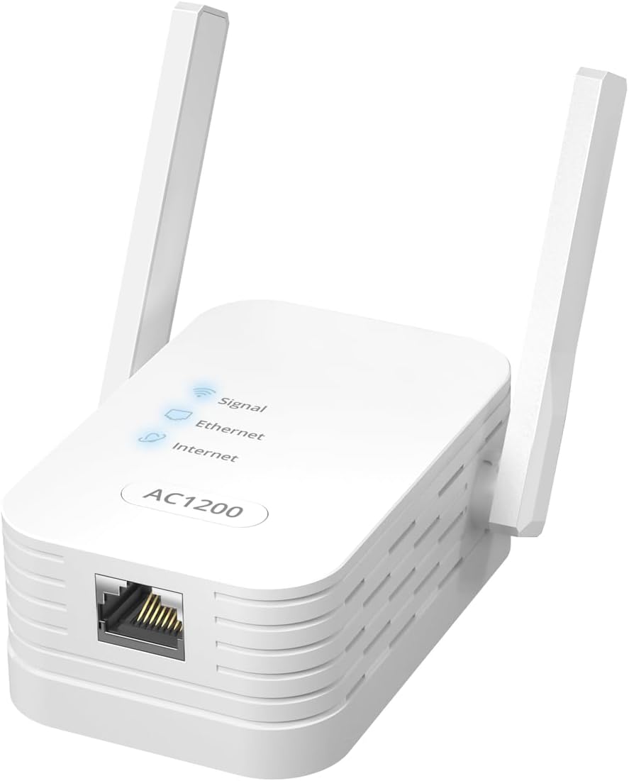 AC1200Mbps Universal WiFi to Ethernet Adapter, Support Extended WiFi Disabling Functionality, 2.4G/5G Wireless Bridge w/ RJ45 Port for Printer, Smart TV, Blu-Ray Player, PlayStation, DVR, etc. AC1200Mbps Universal WiFi to Ethernet Adapter, Support Extended WiFi Disabling Functionality, 2.4G/5G Wireless Bridge w/ RJ45 Port for Printer, Smart TV, Blu-Ray Player, PlayStation, DVR, etc.