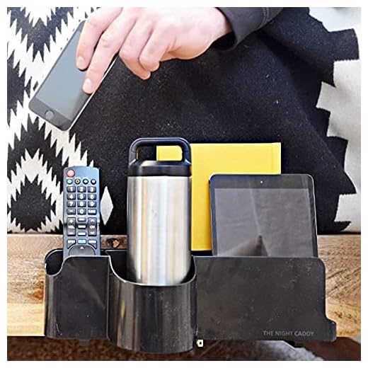 The Night Caddy Deluxe Bedside Organizer - Includes USB Charger, Power Cord, Adjustable Attachment