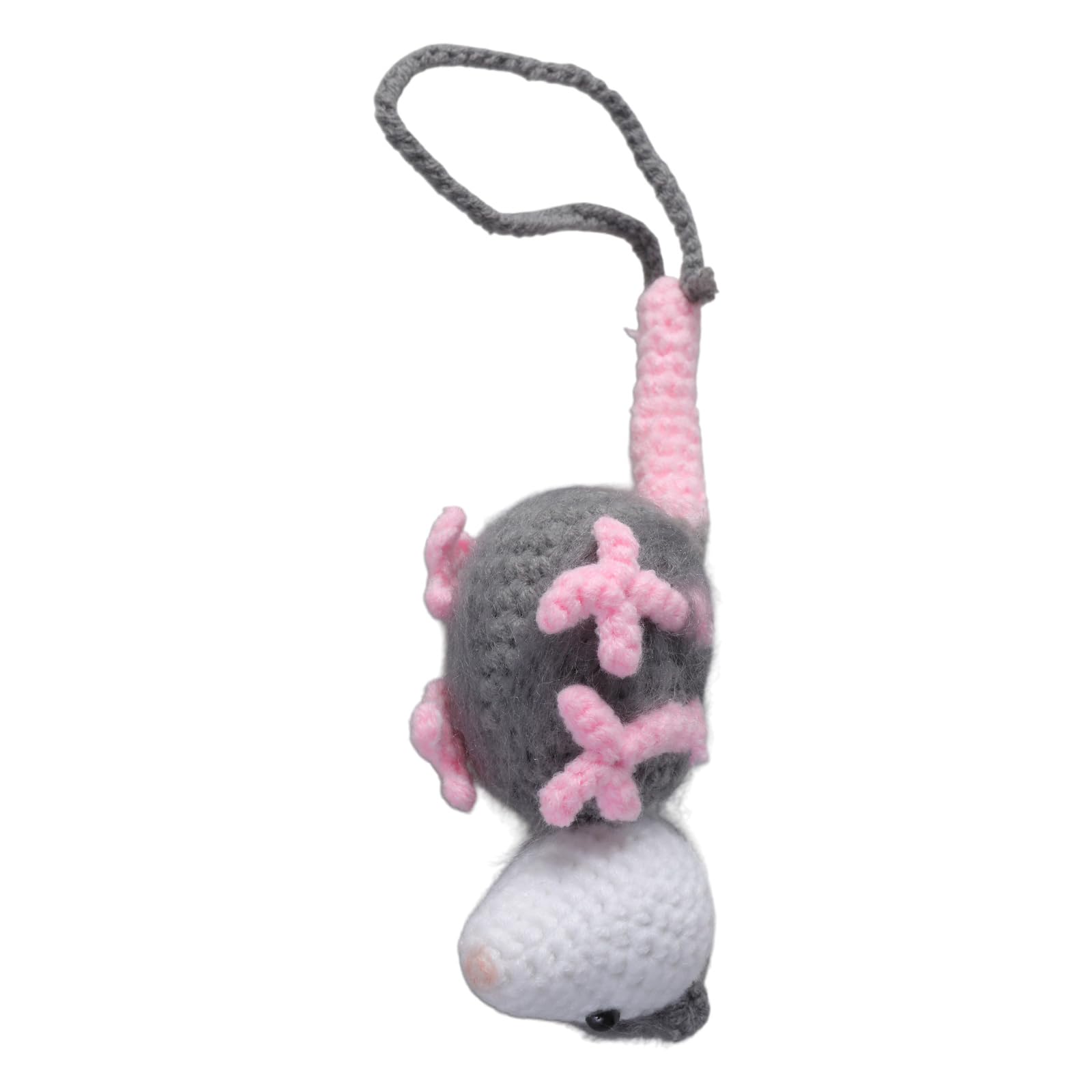 Car Interior Charm Knitted Possam Decoration Crochet Opossam Pendant Decoration Car Rearview Mirror Hanging Ornament Car Interior Decoration