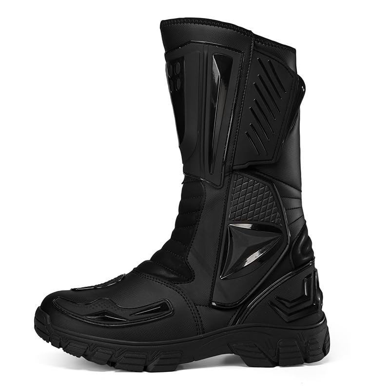 PANYANHU Motorcycle Boots for Men and Women Anti-Slip Motocross Riding Boots Comfortable High-Performance Dirt Bike Boots with Abrasion-Resistant Design
