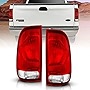 AmeriLite for Ford F-Series F150 F250 F350 SuperDuty Clear Red Factory Style OE Replacement Assembly Halogen Tail Lights Brake Lamps Set - Driver and Passenger Side
