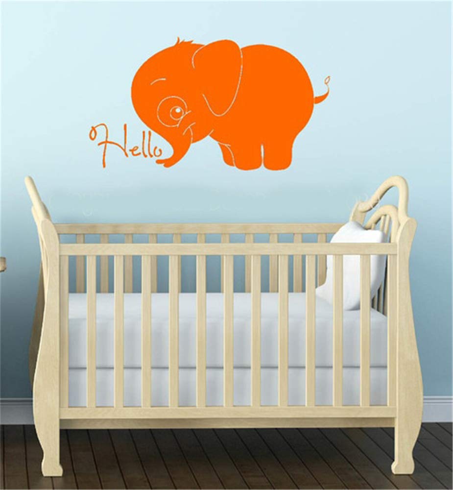 Pastel Color Wall Stickers Thomas Stickers for Wall Hello Elephant for Nursery Kids Room