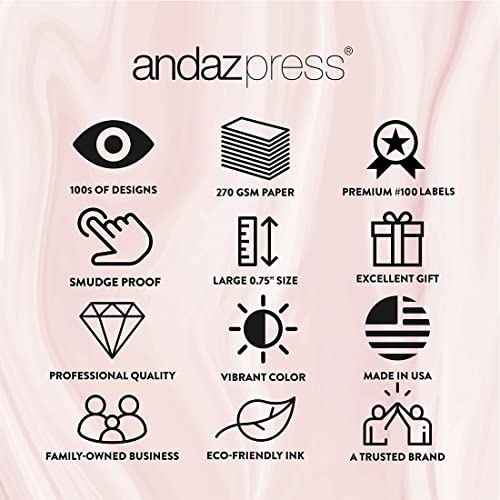 Andaz Press A3PP08026 Woodland Safari Animals Wild One Chocolate Drop Label Stickers thumb #5