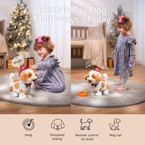 OR OR TU Singing Walking Dog Toys for Kids Plush Electronic Pets Dog Licking Puppy - Image 2