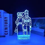 Lampe Illusion 3D Led Veilleuse Anime Figure Temari Shikamaru Base Blanche Décoration De La Chambre Enfant Cadeau D'anniversaire Cool Lampe De Table Manga Garçon Fille Cadeau D'anniversaire De Noël