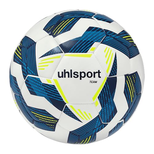 uhlsport Fußball Team-Fußbälle - langlebige Trainingsbälle für das Mannschaftstraining - Fußball für Kinder und Erwachene, Größe 3, Größe 4 und Größe 5, weiß/Marine/Fluo gelb uhlsport Fußball Team-Fußbälle - langlebige Trainingsbälle für das Mannschaftstraining - Fußball für Kinder und Erwachene, Größe 3, Größe 4 und Größe 5, weiß/Marine/Fluo gelb