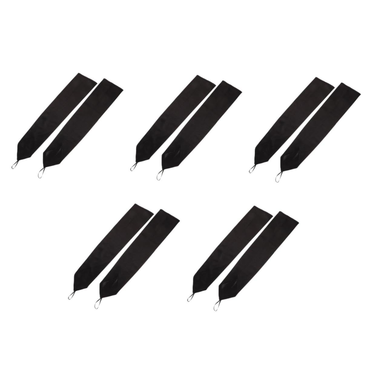 Healeved 5 Pezzi Guanti con gancio nuziale guanti a dita lunghe lunghi senza dita per le donne maniche gotiche eleganti neri per le donne spessi al gomito nylon Black