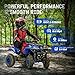 Gas ATV, 49cc Kids Gas Powered Quad, 4 Wheeler for Kids, Four Wheeler with Front Rear Shock Absorbers, Disc Brakes, Kill Switch, Pull Start, Bumper, Safety Gear, Blue
