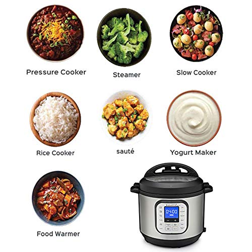 Panela de Pressão Elétrica Multiuso 7 em 1 Instant Pot Duo60 Nova Programável 6 Porções 110V, Preta,